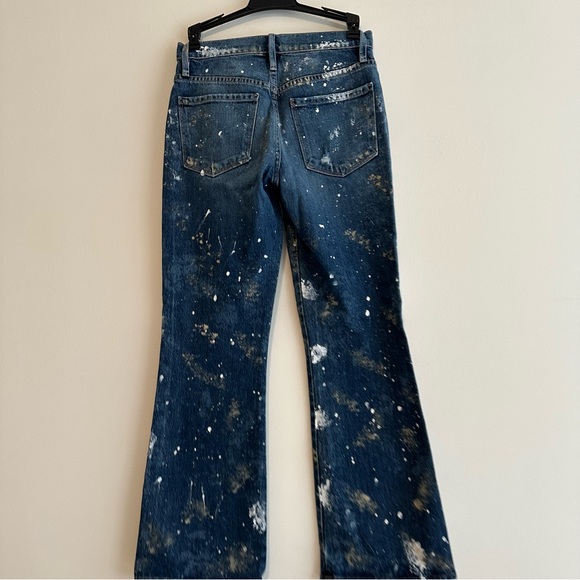 Frame | Le Sylvie Kick Boot Splattered Denim Jean Size 24 - Picture 3 of 14
